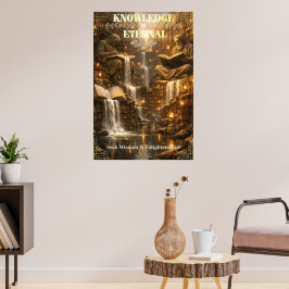 Kennis is Eeuwig – Wijsheid Bibliotheek Poster