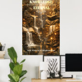 Kennis is Eeuwig – Wijsheid Bibliotheek Poster (Thuiskantoor)