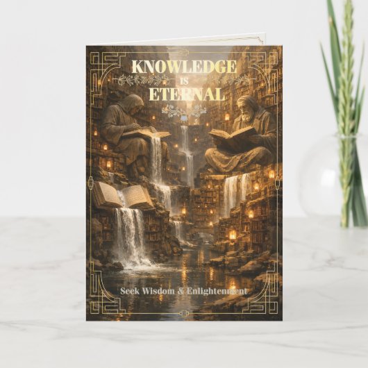 Kennis is Eeuwig – Wisdom Library Waterval Kaart (Voorkant)