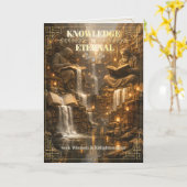Kennis is Eeuwig – Wisdom Library Waterval Kaart (Gele Bloem)