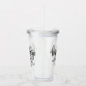 Kennis is kracht acryl drinkbeker (Rechts)