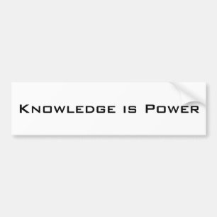 Kennis is kracht bumpersticker