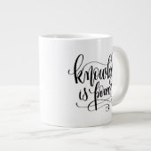 Kennis is kracht grote koffiekop (Voorkant rechts)