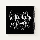 Kennis is kracht notitieboek (Achterkant)