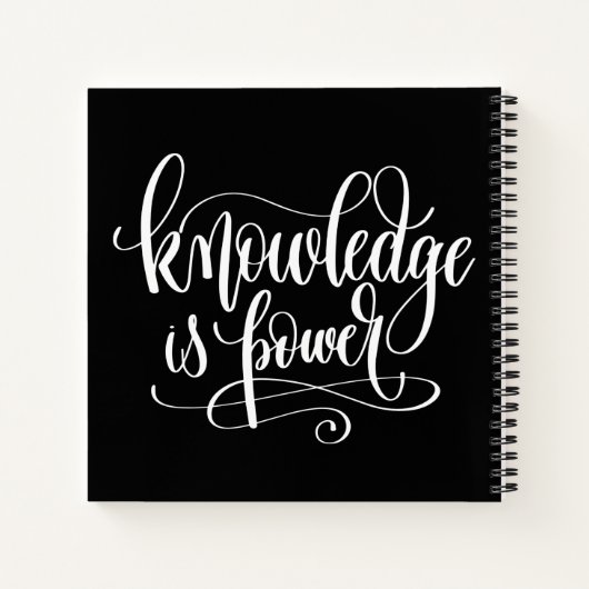 Kennis is kracht notitieboek (Achterkant)