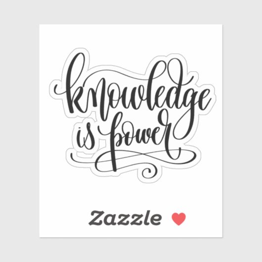 Kennis is kracht sticker (Vel)