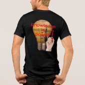 Kennis is kracht Tri-Blend shirt (Achterkant)