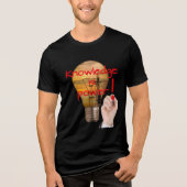 Kennis is kracht Tri-Blend shirt (Voorkant)