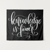 Kennis is kracht wandkleed (Voorkant (horizontaal))