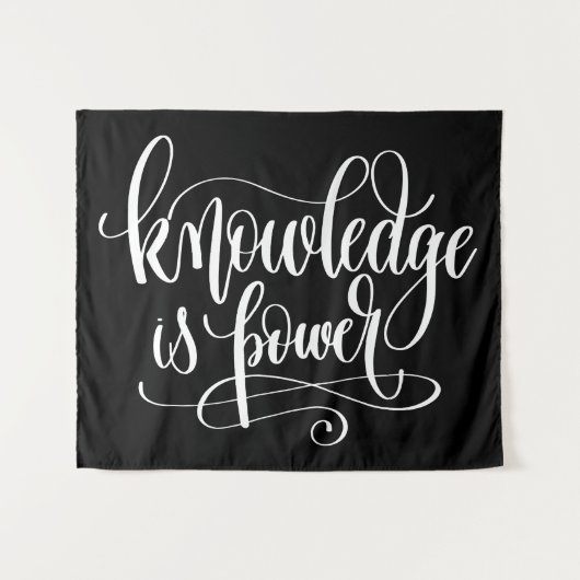Kennis is kracht wandkleed (Voorkant (horizontaal))