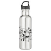 Kennis is kracht waterfles (Voorkant)