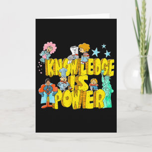 Kennis Is Macht Dames Grafisch Kinderen Humor Leer Kaart