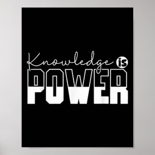Kennis is macht Motivatie quote - Uni-Adults Poster