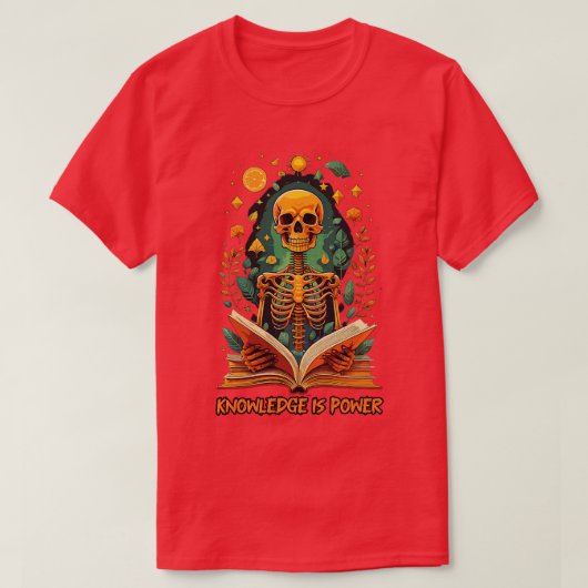 Kennis is macht t-shirt (Design voorkant)