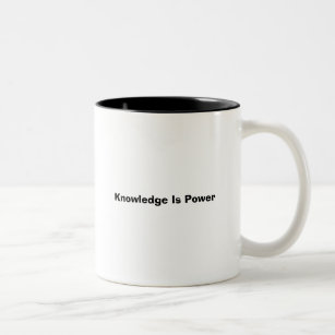Kennis is macht tweekleurige koffiemok