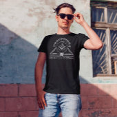 Kennis is Macht Wit Glitter Geometrisch Ontwerp T-shirt
