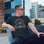 Kennis is Macht Wit Glitter Geometrisch Ontwerp T-shirt