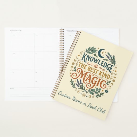 Kennis is Magie Hekserige Academische Boek Botanis Planner (Display)