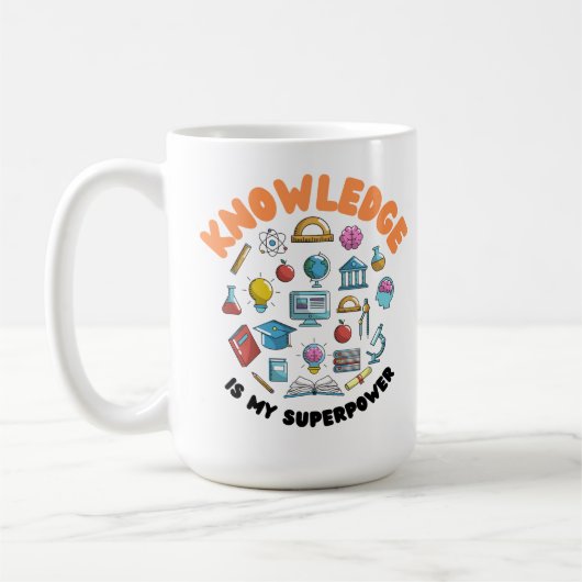 Kennis is mijn Superpower Koffiemok (Links)