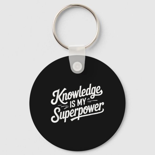 Kennis is mijn Superpower Sleutelhanger (Voorkant)