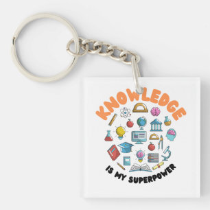 Kennis is mijn Superpower Sleutelhanger