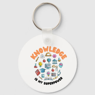 Kennis is mijn Superpower Sleutelhanger