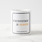 Kennis is minimaal Power Bacon Grote Koffiekop (Voorkant)