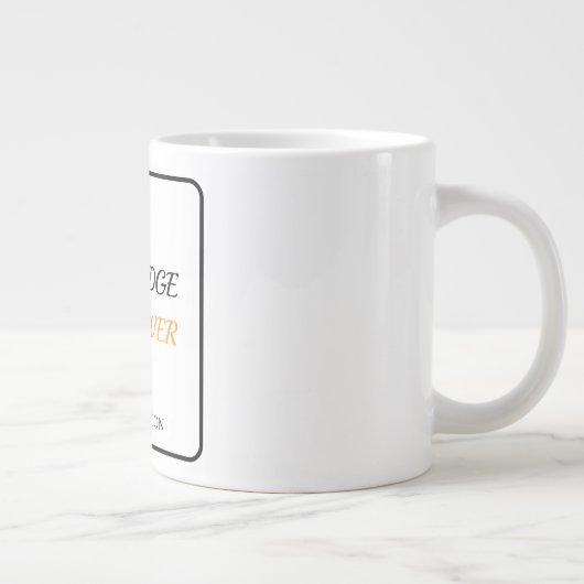 Kennis is minimaal Power Bacon Grote Koffiekop (Rechts)