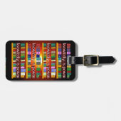 Kennis is Power Bookscase Bagagelabel (Voorkant horizontaal)