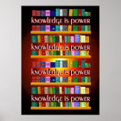 Kennis is Power Bookscase Poster (Voorkant)