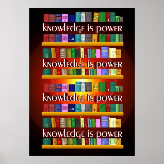 Kennis is Power Bookscase Poster (Voorkant)