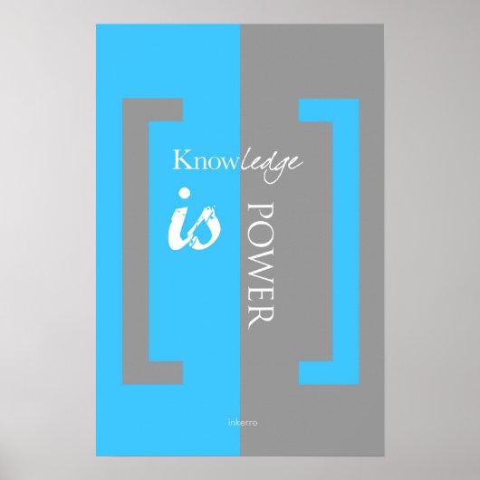 Kennis is Power Poster (Voorkant)