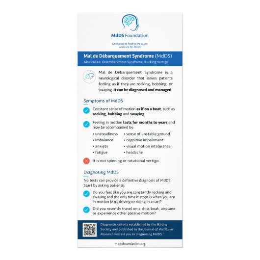 Kennis Kaart, MdDS info voor dokters Reclamekaart (Voorkant)