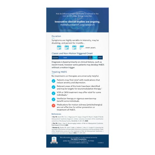 Kennis Kaart, MdDS info voor dokters Reclamekaart (Achterkant)