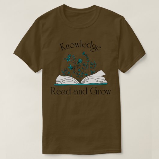 Kennis lezen en groeien t-shirt (Design voorkant)