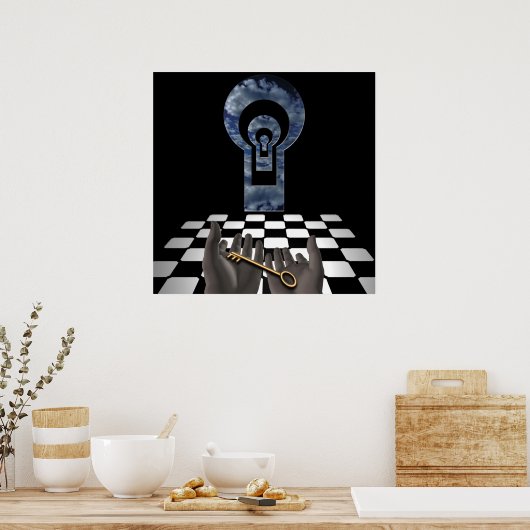 Kennis ontgrendelen poster (Keuken)