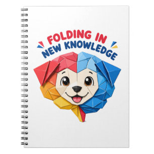 Kennis Opvouwen Mooie Origami Hond Notitieboek