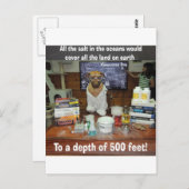 Kennis van de hond zout in de oceanen briefkaart (Voorkant / Achterkant)