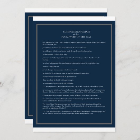 Kennis van de volgelingen van de Weg (Voorkant / Achterkant)