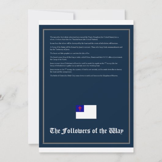 Kennis van de volgelingen van de Weg (Achterkant)