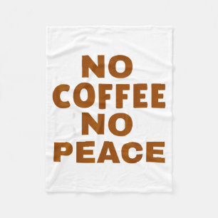 Kennis van koffie Kennis van vrede Funny cafeïne l Fleece Deken