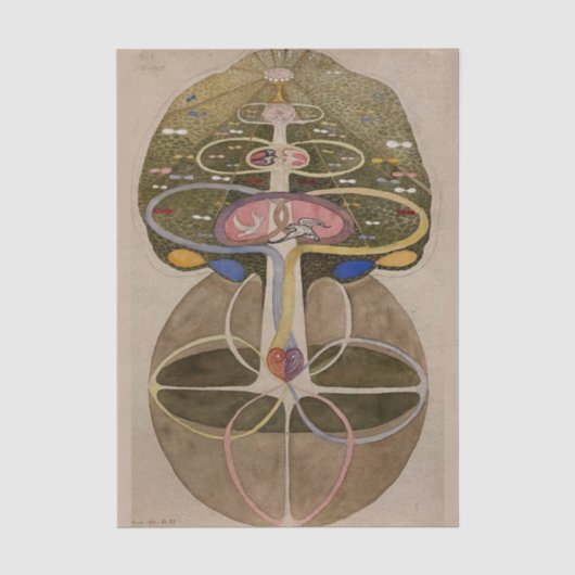 Kennisboom No.1, Hilma af Klint Tissuepapier (Voorkant)