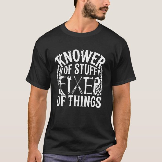 Kennisdrager Dingenmaker Klusjesman Vader T-shirt (Voorkant)