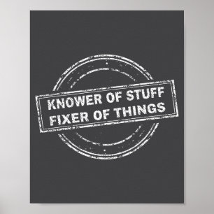 Kennisdrager Probleemoplosser Grappige Stempel  Poster