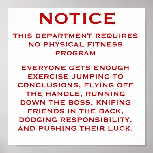 Kennisgeving fitnessprogramma poster (Voorkant)