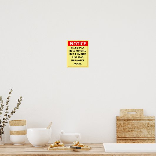 Kennisgeving Poster (Keuken)
