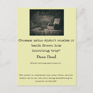 Kennisgeving van begrafenis briefkaart