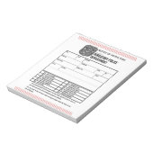 Kennisgeving van de politie van het vagevuur notitieblok (Linkerzijde)