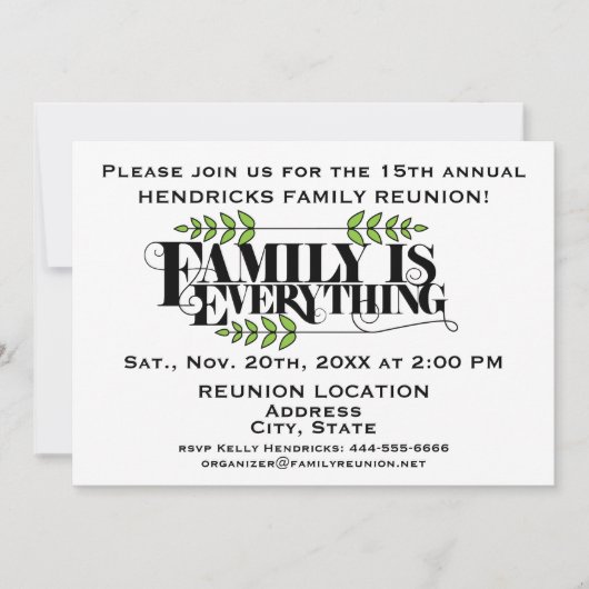 Kennisgeving van gezinshereniging kaart (Voorkant)