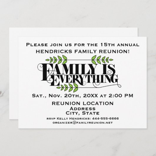 Kennisgeving van gezinshereniging kaart (Voorkant / Achterkant)